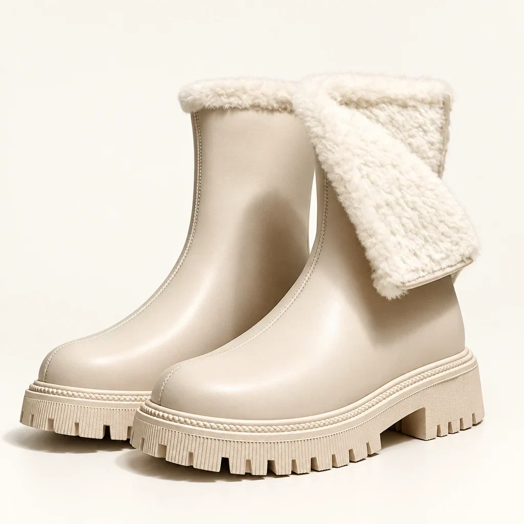 Thermal Ankle Boots with Slip-Resistant Sole
