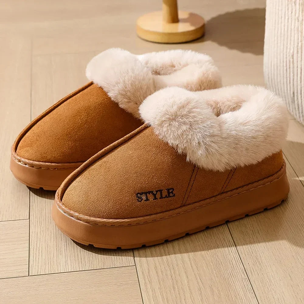 Wool-Lined Platform Snow Boots